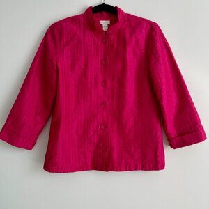 Fuchsia Pink Chico's Lightweight Jacket Size 0